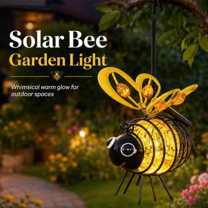 🌙🍃🪴 LIMITED-TIME 50% OFF! Hanging Solar Bee Light | Warm Amber Glow🌞🌜