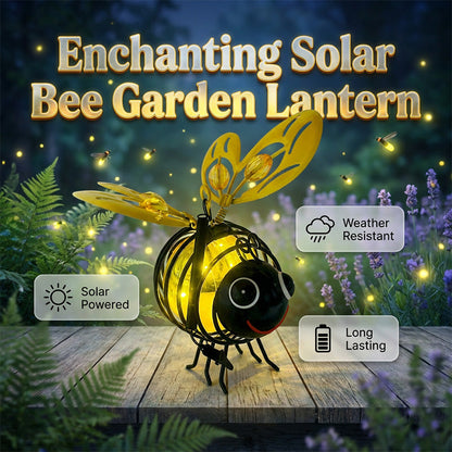 🌙🍃🪴 LIMITED-TIME 50% OFF! Hanging Solar Bee Light | Warm Amber Glow🌞🌜