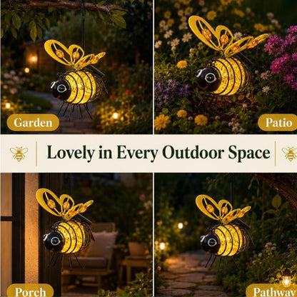 🌙🍃🪴 LIMITED-TIME 50% OFF! Hanging Solar Bee Light | Warm Amber Glow🌞🌜