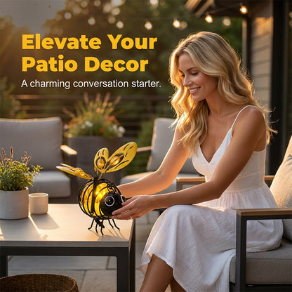 🌙🍃🪴 LIMITED-TIME 50% OFF! Hanging Solar Bee Light | Warm Amber Glow🌞🌜