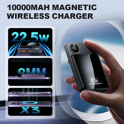 🔋Magnetic Wireless Power Bank – 22.5W Fast Charging, 10,000mAh