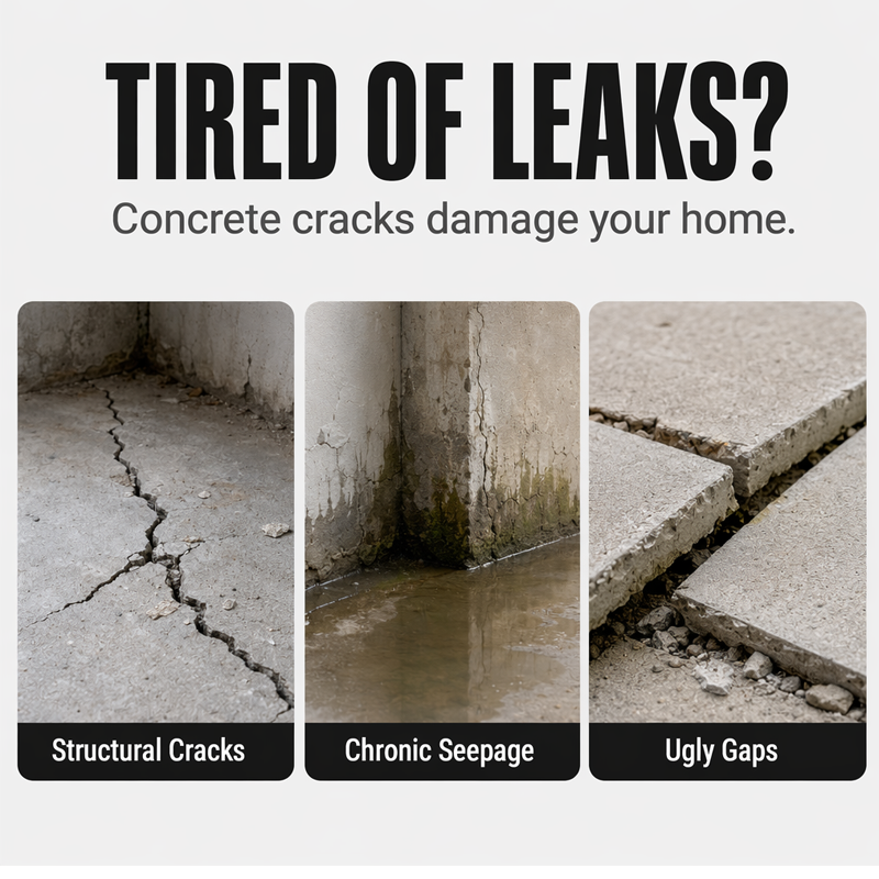 🛠️Waterproof Concrete Crack Filler for Indoor & Outdoor Use