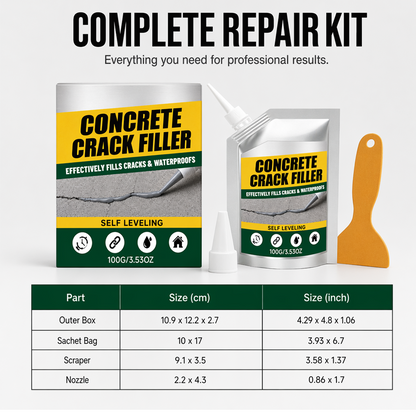 🛠️Waterproof Concrete Crack Filler for Indoor & Outdoor Use