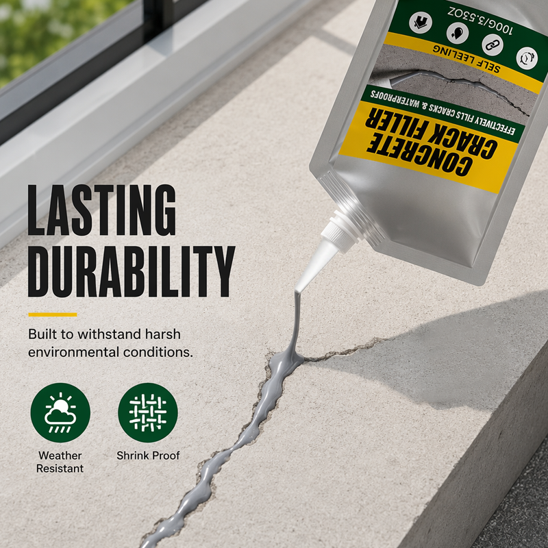 🛠️Waterproof Concrete Crack Filler for Indoor & Outdoor Use