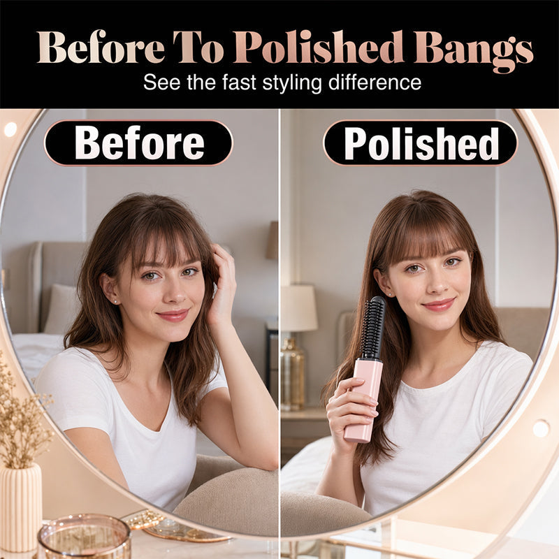 🔥 HOT SALE – 49% OFF!👜 Portable Bangs Styling Comb – Easy Touch-Ups On the Go