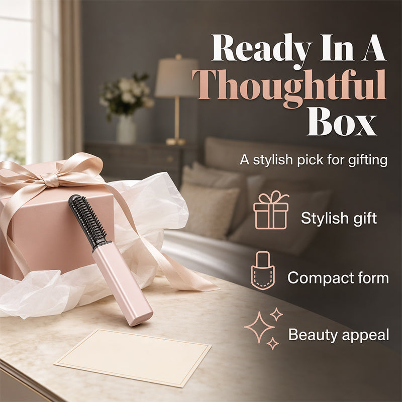 🔥 HOT SALE – 49% OFF!👜 Portable Bangs Styling Comb – Easy Touch-Ups On the Go