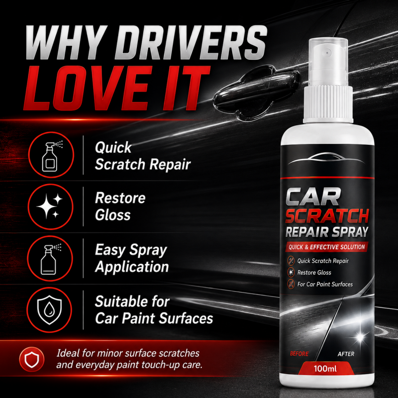 💞50K+ SOLD!🚗✨ 100ml Universal Car Scratch Repair Spray – Erases light scratches, swirl marks & scuffs fast. No body shop needed – restore your car’s gloss in minutes! 🛡️💨