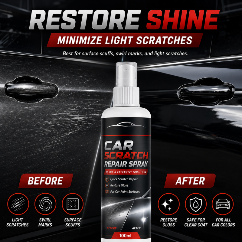 💞50K+ SOLD!🚗✨ 100ml Universal Car Scratch Repair Spray – Erases light scratches, swirl marks & scuffs fast. No body shop needed – restore your car’s gloss in minutes! 🛡️💨