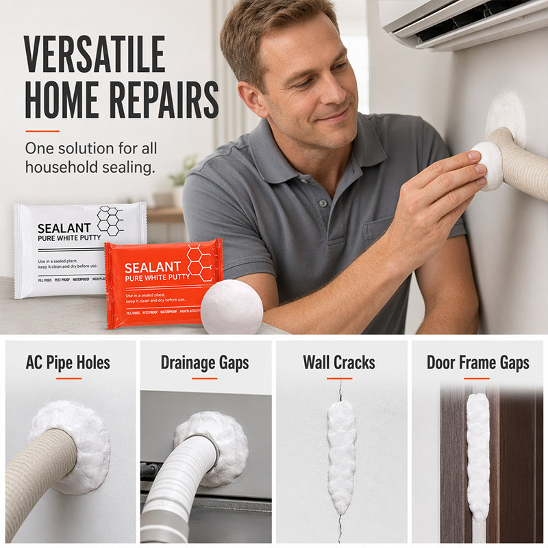 🔥Buy 1 Get 1 Free🧱3 PCS Waterproof Sealing Putty for A/C Pipe Wall Holes