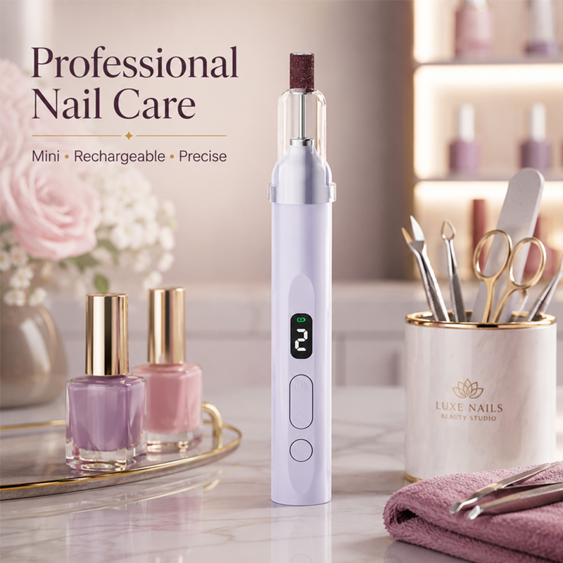 💅Rechargeable Nail Drill Kit – Interchangeable Heads & LED Display