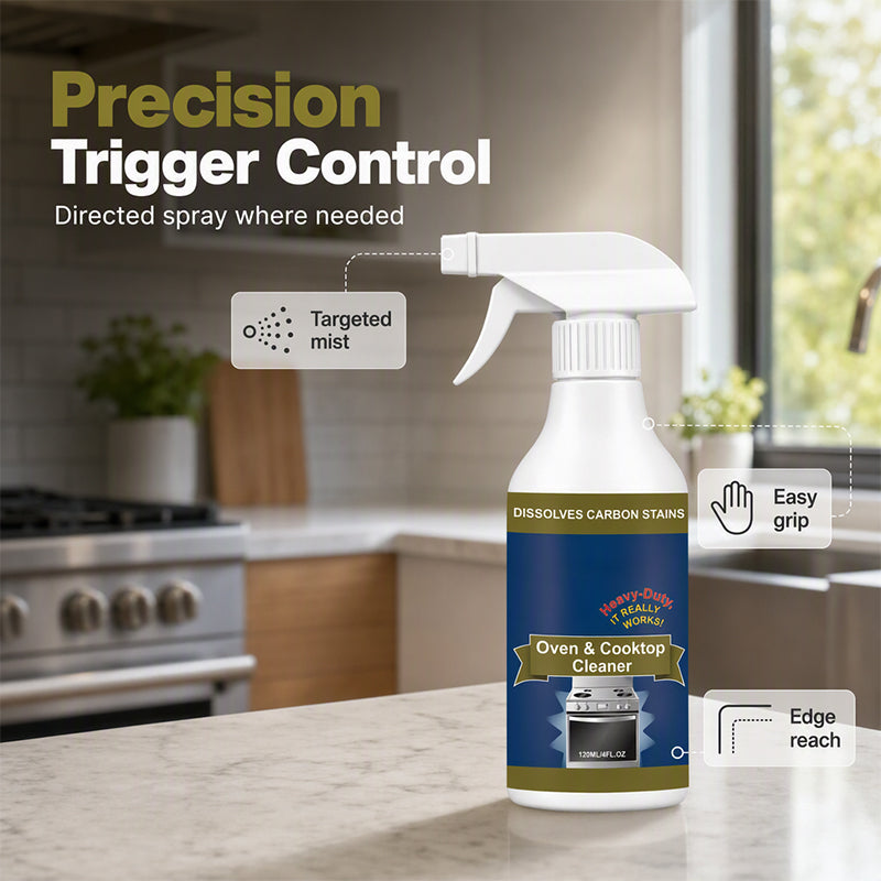 🔥Hot Sale🧽 Heavy-Duty Oven & Cooktop Cleaner Spray – Powerful Grease & Burnt-On Stain Remover ✨
