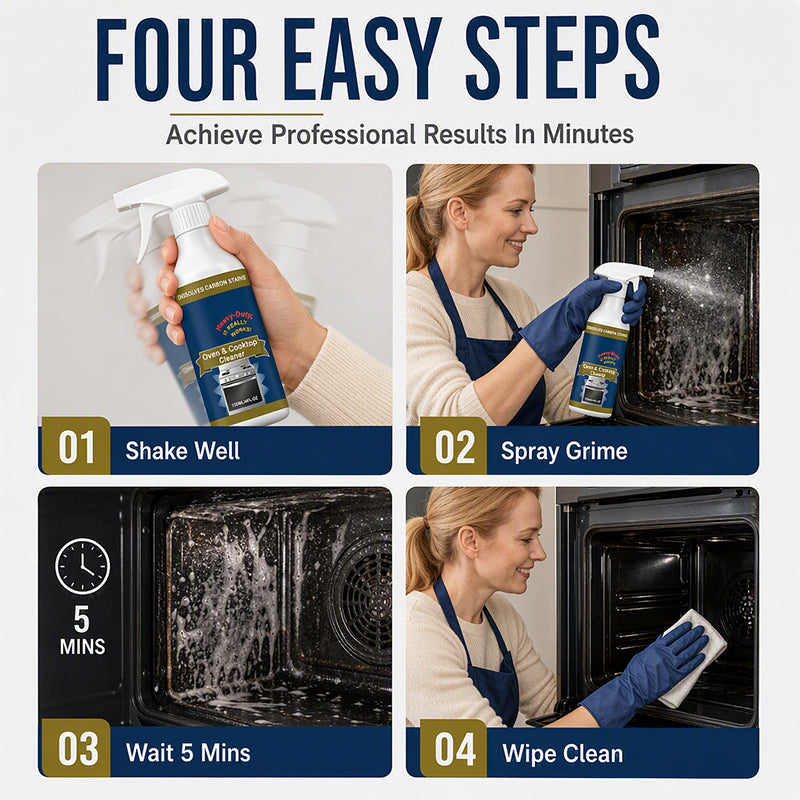 🔥Hot Sale🧽 Heavy-Duty Oven & Cooktop Cleaner Spray – Powerful Grease & Burnt-On Stain Remover ✨