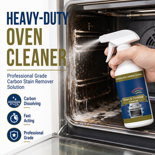 🔥Hot Sale🧽 Heavy-Duty Oven & Cooktop Cleaner Spray – Powerful Grease & Burnt-On Stain Remover ✨