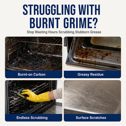🔥Hot Sale🧽 Heavy-Duty Oven & Cooktop Cleaner Spray – Powerful Grease & Burnt-On Stain Remover ✨