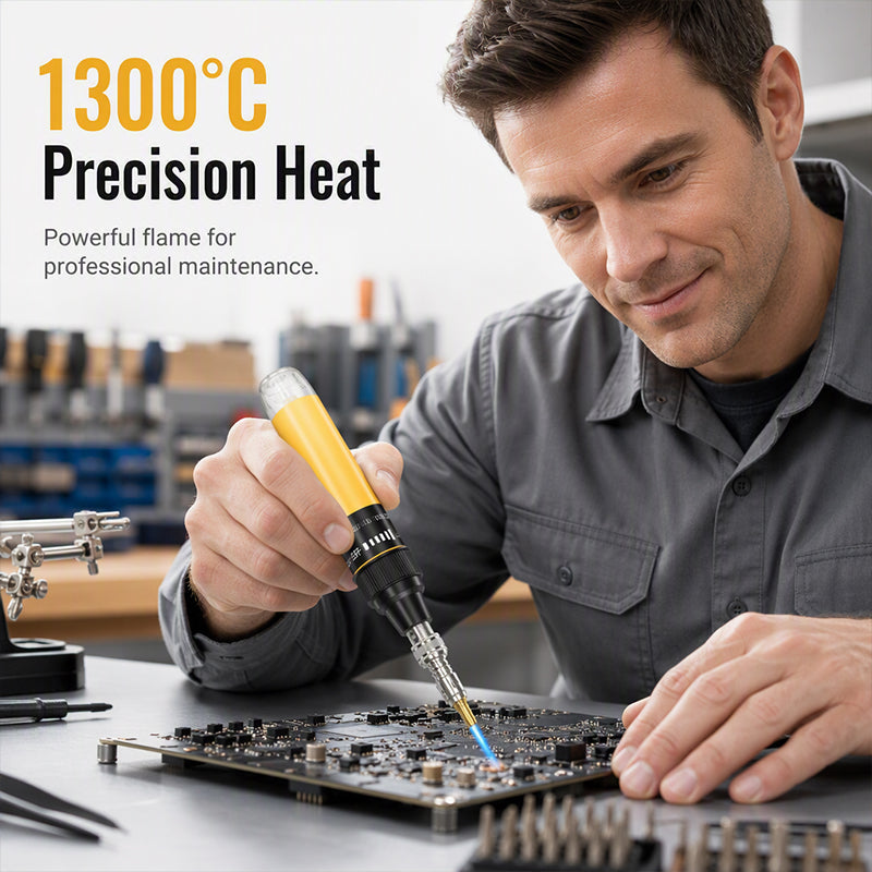 🔥🔧 50% KORTING! Nooit meer een stopcontact nodig! Deze draadloze butaan soldeerbout bereikt 1300°C en werkt overal – solderen, snijden & repareren in één!