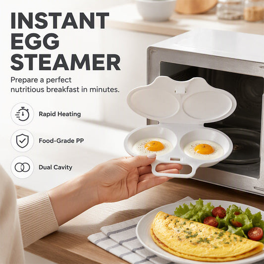 🍳🥚 50% OFF NOW! ⏱️ Microwave Egg Cooker – Perfect poached eggs in 2 mins, no oil & splash-proof – Quick, healthy & mess-free breakfast 🌿