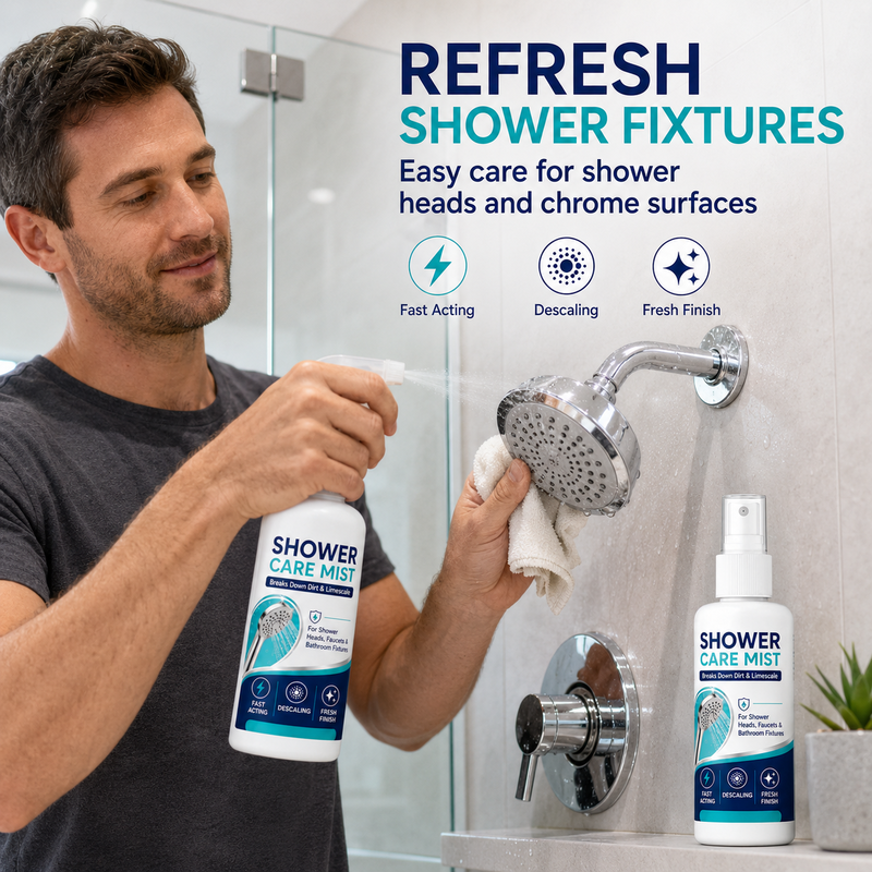 🚿✨Fast-Acting Shower Limescale Remover Spray – Dissolves stubborn mineral deposits & hard water stains. just spray & wipe! 🧼💪