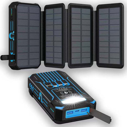 🔋 Half-Price Deal! ☀️ 20,000mAh Solar Power Bank - Features Wireless Charging And LED Flashlight.