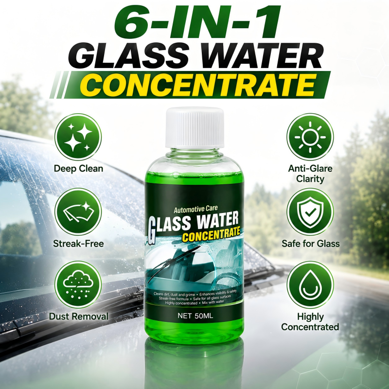 🥳2026 HOT SALE💧✨Glass Concentrate – 10ml makes 1L, cuts bugs & grime, streak-free.🚗💪