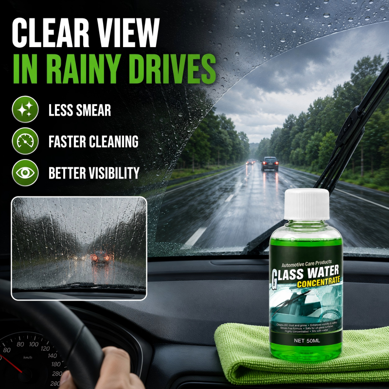 🥳2026 HOT SALE💧✨Glass Concentrate – 10ml makes 1L, cuts bugs & grime, streak-free.🚗💪