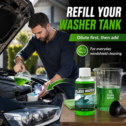 🥳2026 HOT SALE💧✨Glass Concentrate – 10ml makes 1L, cuts bugs & grime, streak-free.🚗💪
