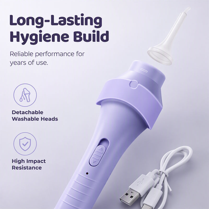 👂 LED Ear Wax Vacuum Cleaner with 65 kPa Suction & Washable Silicone Tips