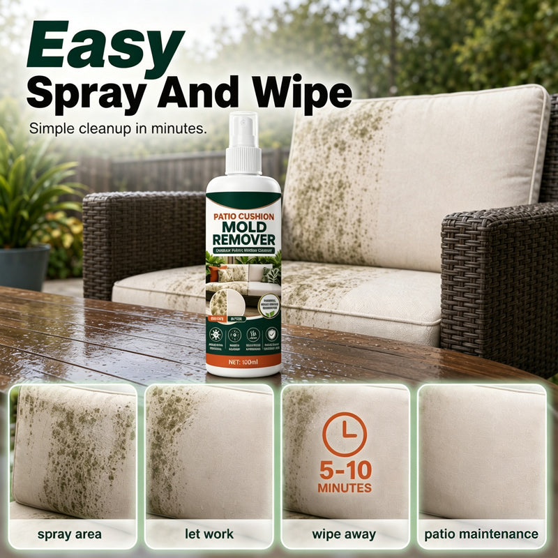 Buy one get one free ⏰️Remove Cushion Mold Instantly! No-Scrub Gentle Patio Fabric Spray