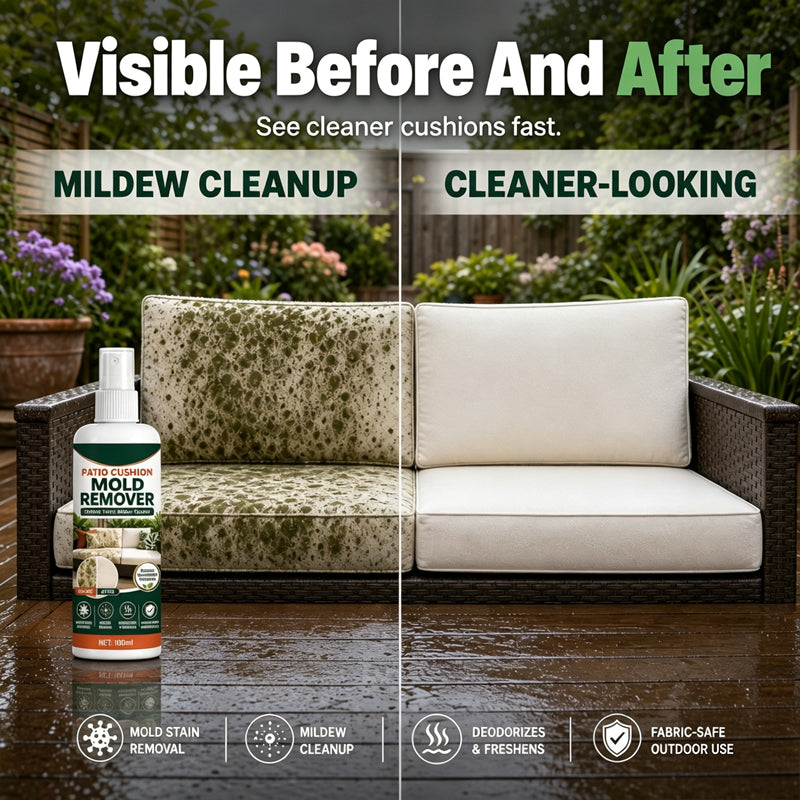 Buy one get one free ⏰️Remove Cushion Mold Instantly! No-Scrub Gentle Patio Fabric Spray
