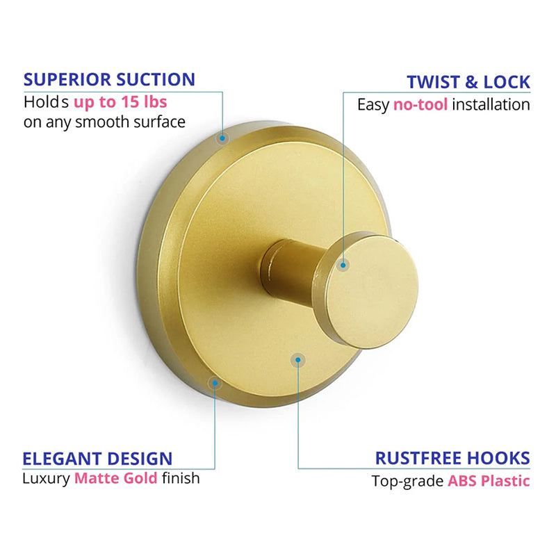 Stainless Steel Suction Cup Hook 6/4/2 PCS for Towels & Robes Hook, Drill-Free Kitchen Hanger, Multi-functional Organizer Towel Hooks Loofah, Robe, Kitchen & Home Use Gift