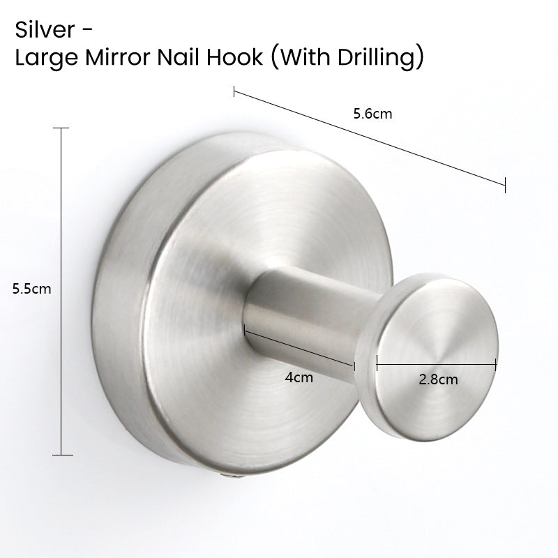 Stainless Steel Suction Cup Hook 6/4/2 PCS for Towels & Robes Hook, Drill-Free Kitchen Hanger, Multi-functional Organizer Towel Hooks Loofah, Robe, Kitchen & Home Use Gift