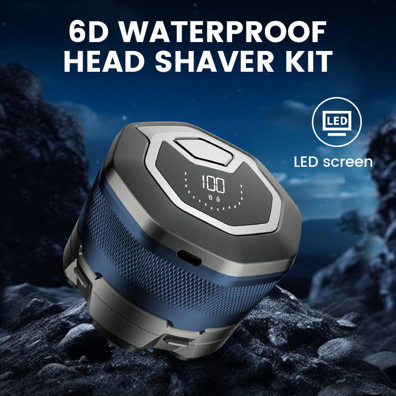 🪒 6-Blade Electric Head Shaver for Men with LED Display ✨