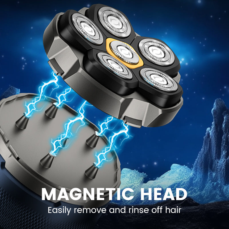 🪒 6-Blade Electric Head Shaver for Men with LED Display ✨