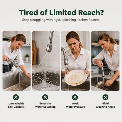 Universal Rotating Kitchen Faucet Nozzle – Flexible Sink Water Extender
