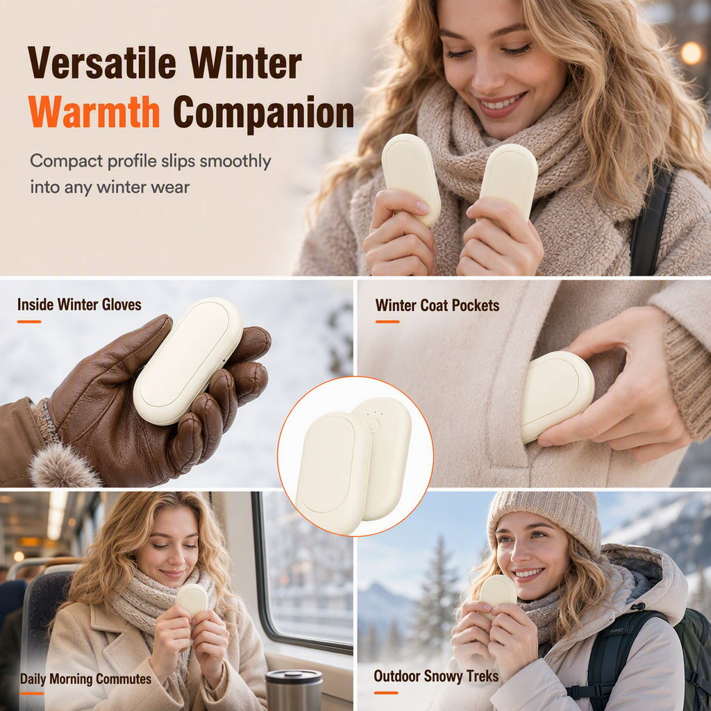 📢📢48% OFF !! ⏰Magnetic Split 2-in-1 Rechargeable Hand Warmer Mini Portable USB Electric Hand Warmer