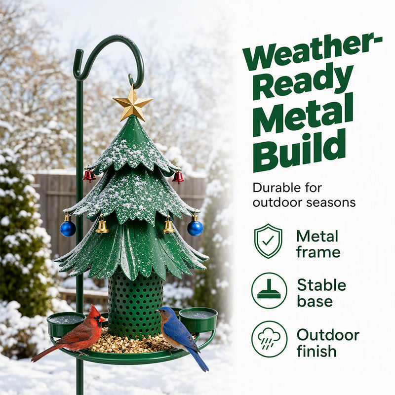 🥰 New Hot Sales - 50% OFF 🎄Christmas Tree Bird Feeder 🐦Festive Garden Decor for BirdLovers ✨