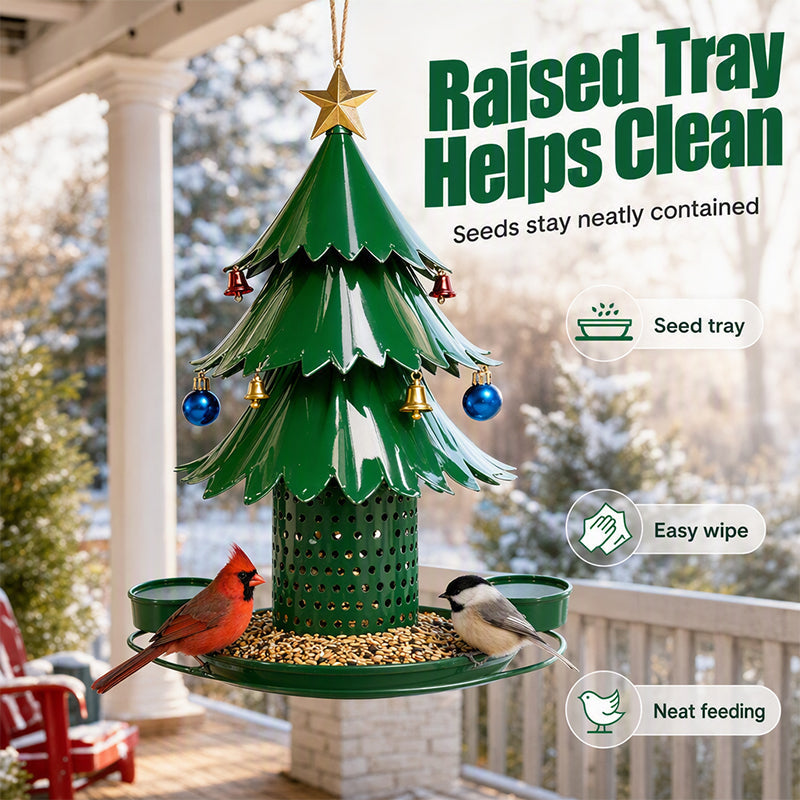 🥰 New Hot Sales - 50% OFF 🎄Christmas Tree Bird Feeder 🐦Festive Garden Decor for BirdLovers ✨