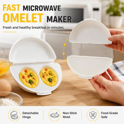 🍳 2-in-1 Microwave Omelet Maker & Egg Cooker – Quick Breakfast Tool
