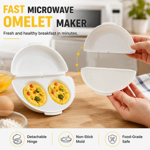 🍳 2-in-1 Microwave Omelet Maker & Egg Cooker – Quick Breakfast Tool