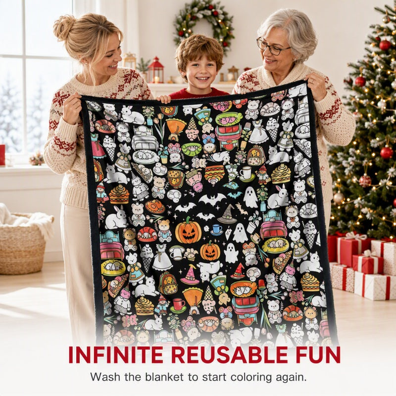✨Last Day 49% OFF🎨Family DIY Coloring Blanket for All Ages🎁Perfect Gift For Family & Friends