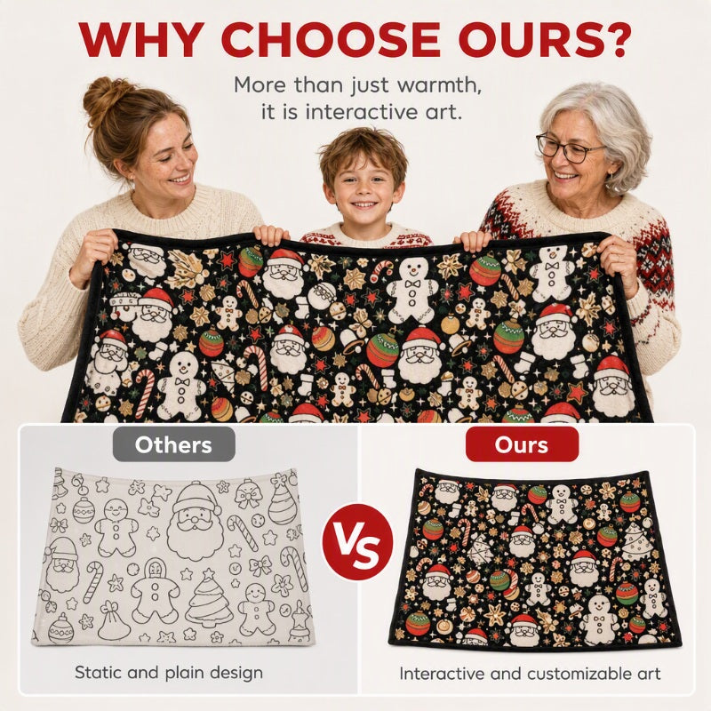 ✨Last Day 49% OFF🎨Family DIY Coloring Blanket for All Ages🎁Perfect Gift For Family & Friends