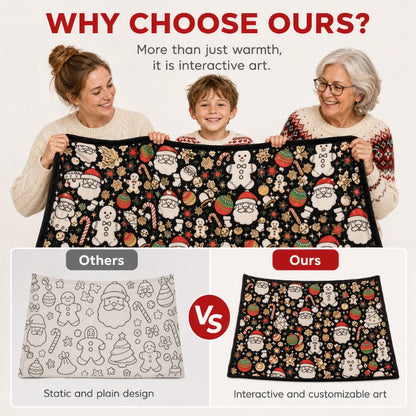 ✨Last Day 49% OFF🎨Family DIY Coloring Blanket for All Ages🎁Perfect Gift For Family & Friends
