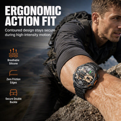 🏔️ Outdoor Smartwatch – Rugged, LED Flashlight & Bluetooth Calling – For Sports, Fitness & Adventure 🔦