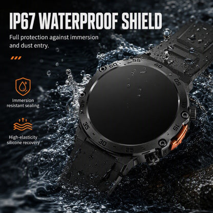 🏔️ Outdoor Smartwatch – Rugged, LED Flashlight & Bluetooth Calling – For Sports, Fitness & Adventure 🔦