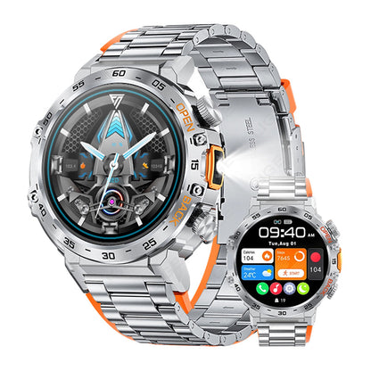 🏔️ Outdoor Smartwatch – Rugged, LED Flashlight & Bluetooth Calling – For Sports, Fitness & Adventure 🔦