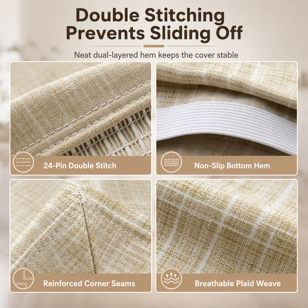 🔥Buy 2 Get 1 Free🪑Stretch Plaid Chair Cover – Universal Fit & Protective