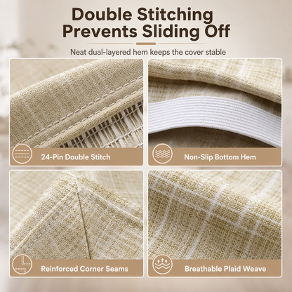 🔥Buy 2 Get 1 Free🪑Stretch Plaid Chair Cover – Universal Fit & Protective