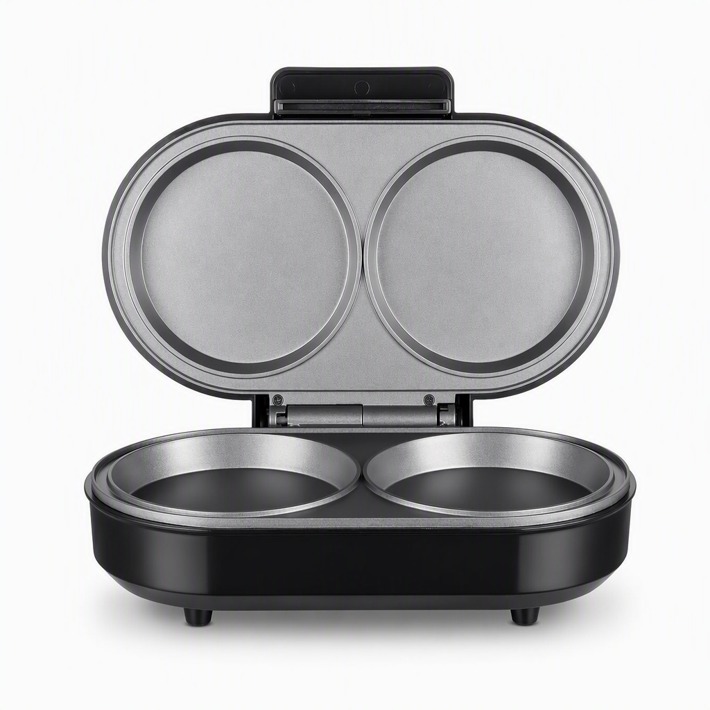 🍳 Smart Dual Breakfast Maker - Double Cooking Non-Stick Burger & Egg Press ⚡