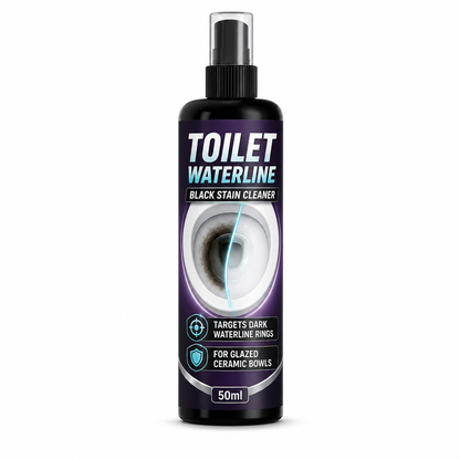Toilet flush cleaner removes black stains and scale from the waterline and stubborn dirt.