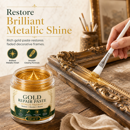 Gold Metallic Refinishing Repair Paste with Brush