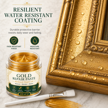 🖌️🌟Goudkleurige metallic reparatiepasta met kwastje✨